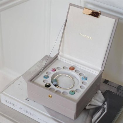 Szkatułka na bransoletkę i charmsy Stackers podwójna taupe