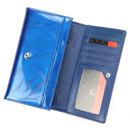 Duży skórzany portfel damski Pierre Cardin