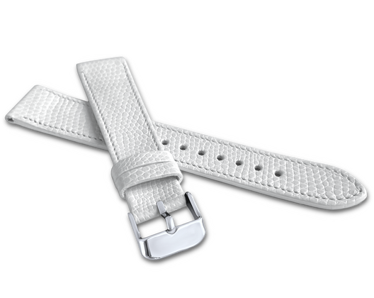 MINET White pasek LIZARD z wzorem jaszczurki z luksusowej skóry Top Grain - 16