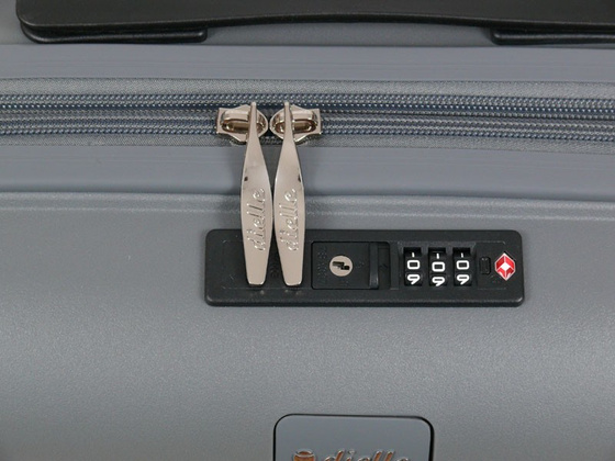 Walizka DIELLE 100 4k 55cm kabinowa szara PP z poszerzeniem