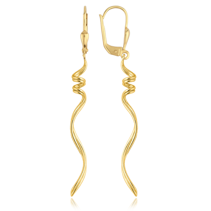 MINET Eleganckie złote kolczyki z zapięciem typu patent Au 585/1000 2,65g