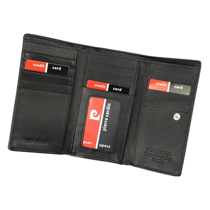 Portfel damski skórzany PIERRE CARDIN 06 ITALY 108 Czerwony