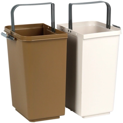 Kosz do segregacji śmieci z pokrywą na odpady 2x10 l