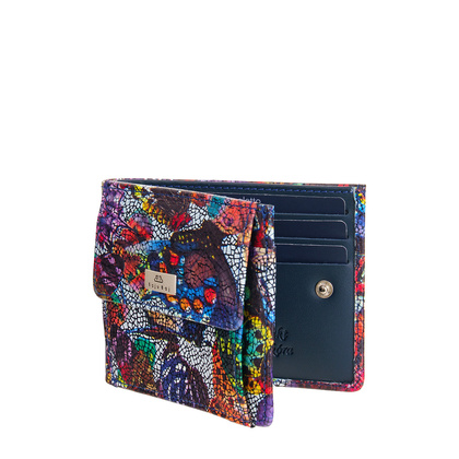 Mały portfel skórzany BajuBaj motyle PD1055Cs13 RFID