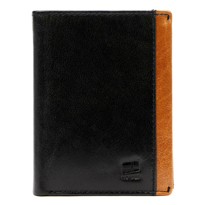 Skórzany składany pojemny męski portfel od Nordee REIN N4 czarny