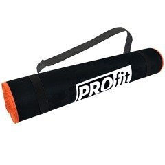 Mata do ćwiczeń Profit 180x60x0,6cm czarno pomarańczowa DK 705