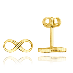 MINET Eleganckie złote kolczyki nieskończoność Au 585/1000 1,05g