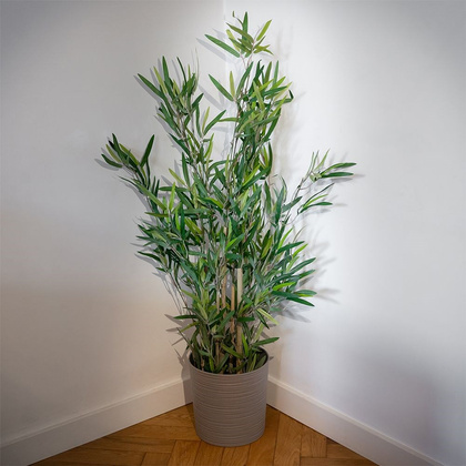 Sztuczna roślina w doniczce dekoracyjna / wysokie drzewko bambus 97 cm