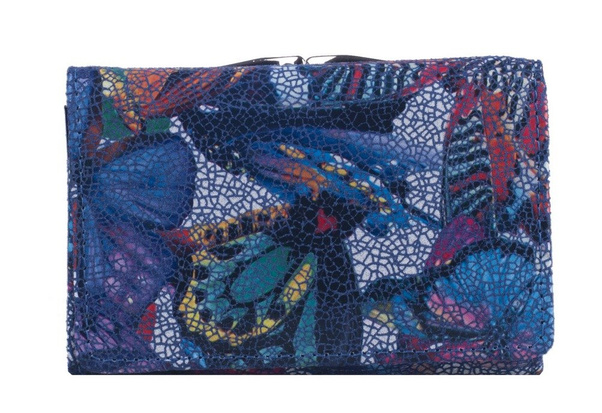 Portfel damski skórzany KEMER 011D Granatowy - min. zamówienie 20 / 50 / 100 szt.