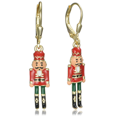 MINET Pozłacane srebrne kolczyki dziadek do orzechów