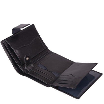 Portfel męski skórzany KEMER M 36 Czarny - min. zamówienie 20 / 50 / 100 szt.