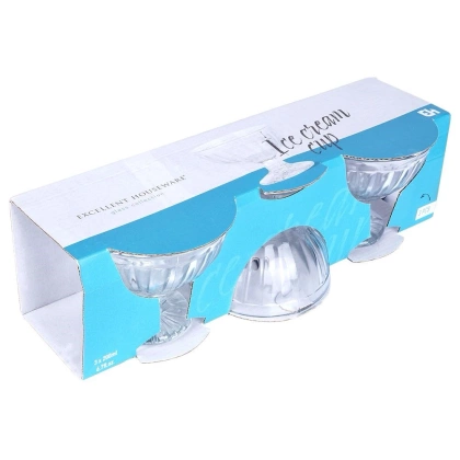 Pucharki do lodów szklane 180 ml 3 szt.