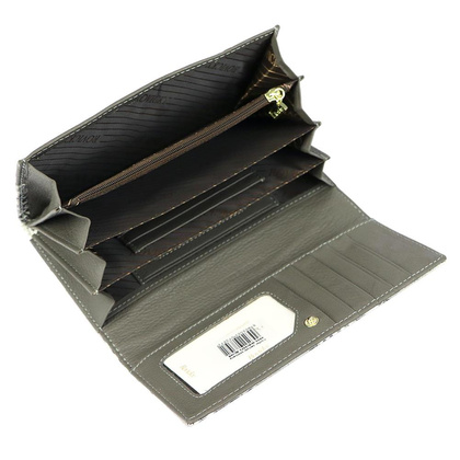 Portfel damski skórzany PELLUCCI 8805-SNR RFID Srebrny