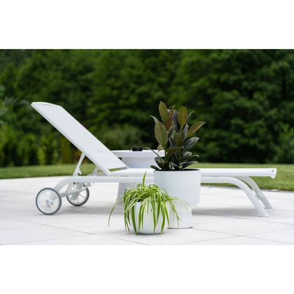 DONICZKA DO KWIATÓW MILLY NA NODZE ŚR 24CM JASNY SZARY