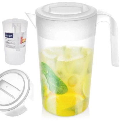 Dzbanek do napojów z pokrywką uchwytem dzióbkiem plastikowy 2,3 l