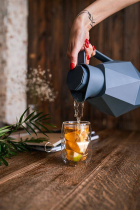 Termos z wkładem szklanym 1L GEO grafitowy 27503