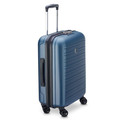 Delsey New Segur 2.0 Mała twarda niebieska walizka kabinowa na kółkach 55 cm