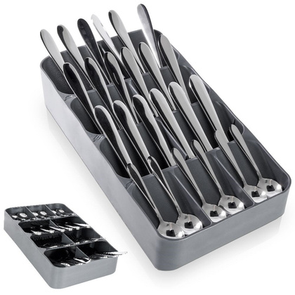 Organizer wkład do szuflady na sztućce szary 39x17x5,5 cm