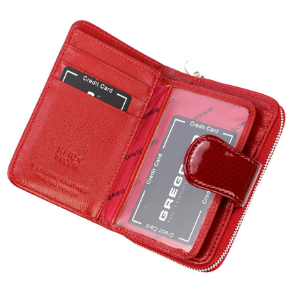 Portfel damski skórzany PELLUCCI CB-115 czerwony