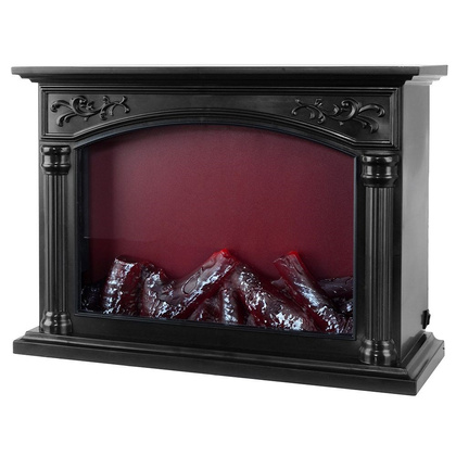 Kominek elektryczny LED z timerem stojący wiszący czarny 33x24 cm