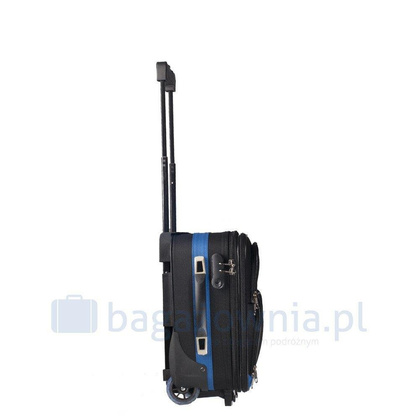 Bardzo mała walizka PELLUCCI RGL 652 WIZZ Czarno niebieska