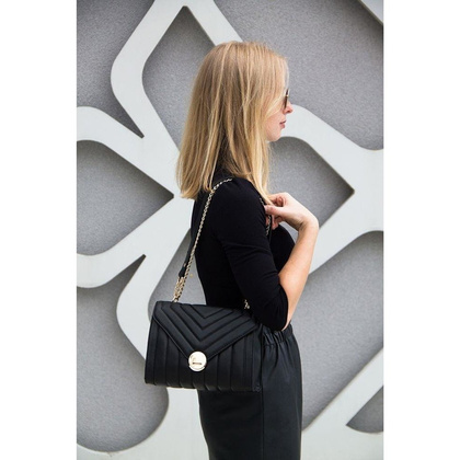 Torebka damska na łańcuszku KEMER SOLIER FB39 Czarna - min. zamówienie 20 / 50 / 100 szt.