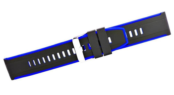 Pasek silikonowy CZARNO-GRANATOWY U22-20-3