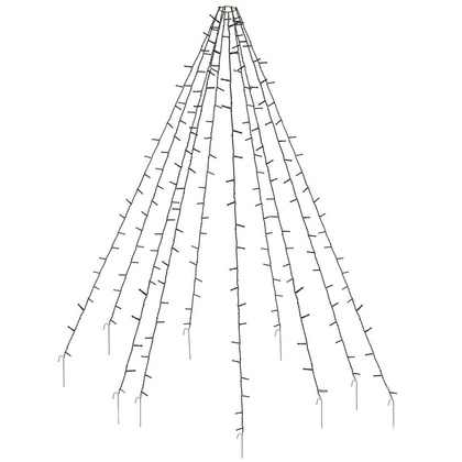 Lampki świąteczne na maszt choinka zewnętrzne 360 led