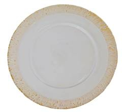 Podtalerz szklany ze złotym brzegiem