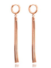 MINET Rose gold kolczyki wiszące srebrne