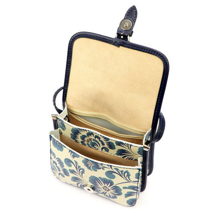 Torebka damska skórzana KEMER 112 FL-4 Granatowa