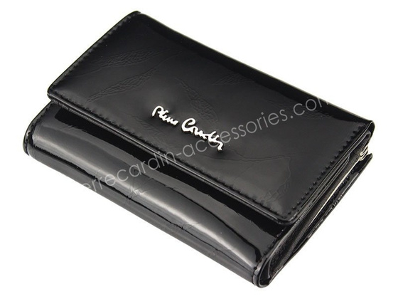 Portfel damski skórzany PIERRE CARDIN 02 LEAF 117 Czarny
