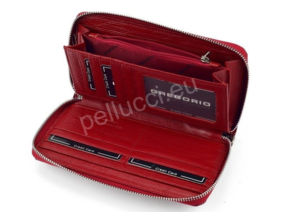 Portfel damski skórzany PELLUCCI PT-119 Czerwony