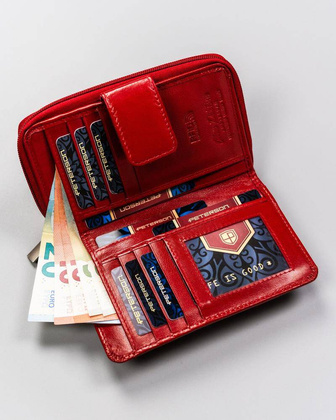 Peterson portfel skórzany PTN RD-48-GCL Red