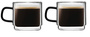 Komplet 2 szklanek z podwójną ścianką do espresso Carbon 80 ml 8548