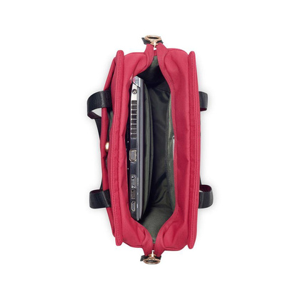 Delsey Securstyle Damska malinowa torba na laptopa 14"