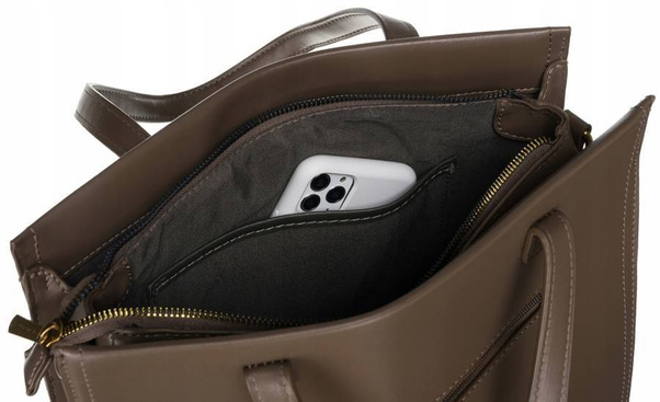 Klasyczna torebka damska ze skóry ekologicznej