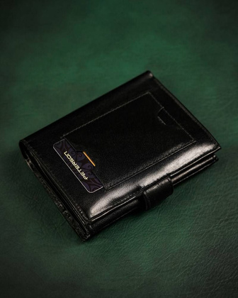 Duży, skórzany portfel męski na zatrzask