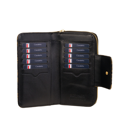 Damski portfel Canaletto ze złotej skóry naturalnej – luksus i nowoczesność PD2006s79 RFID