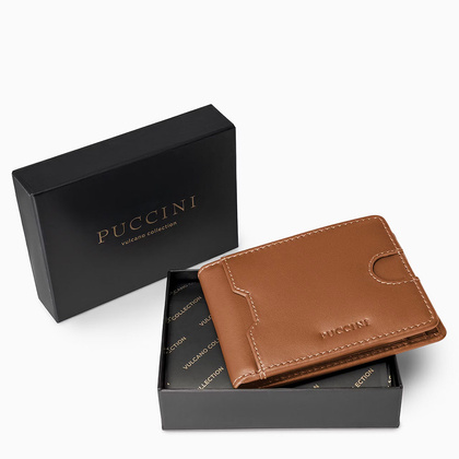 Portfel męski skórzany PUCCINI VULCANO VC92524 2B Brązowy
