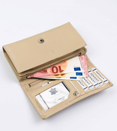 Duży, skórzany portfel damski z systemem RFID — Rovicky
