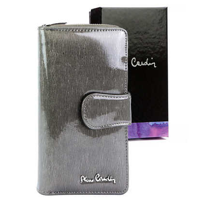 Duży skórzany portfel damski Pierre Cardin