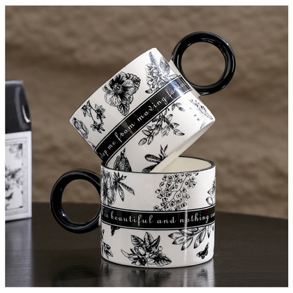 Zestaw kubków 2szt w pudełku ozdobnym TO YOU czarno białe 310ml KB11