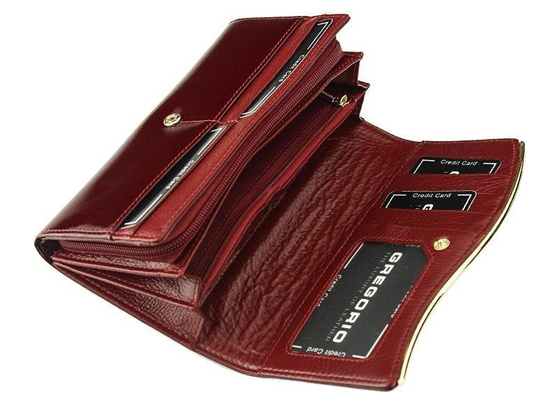 Portfel damski skórzany GREGORIO ZLF-106 Ciemny niebieski