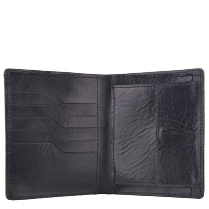 Portfel męski skórzany KEMER 348 Czarny - min. zamówienie 20 / 50 / 100 szt.
