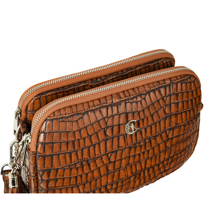 Listonoszka damska Canaletto ze skóry z wzorem krokodyla TD830s70