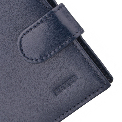 Portfel męski skórzany KEMER M 3 Granatowy - min. zamówienie 20 / 50 / 100 szt.