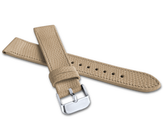 MINET Beżowy pasek LIZARD z wzorem jaszczurki z luksusowej skóry Top Grain - 16