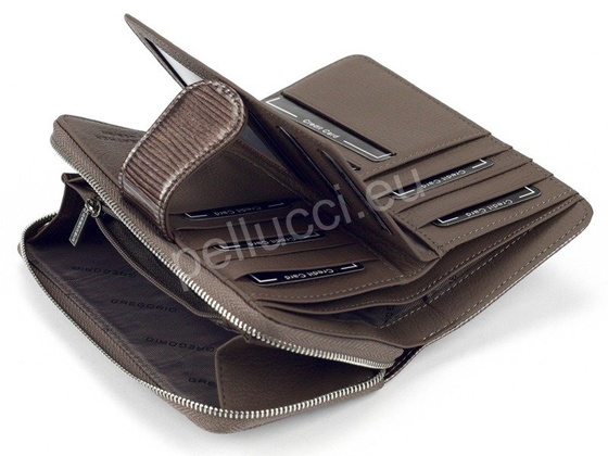 Portfel damski skórzany PELLUCCI LN-116 Popiel