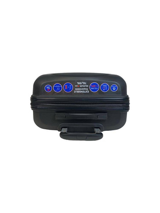 LYS Paris Salvador Średnia twarda czarna walizka na kółkach 66 cm